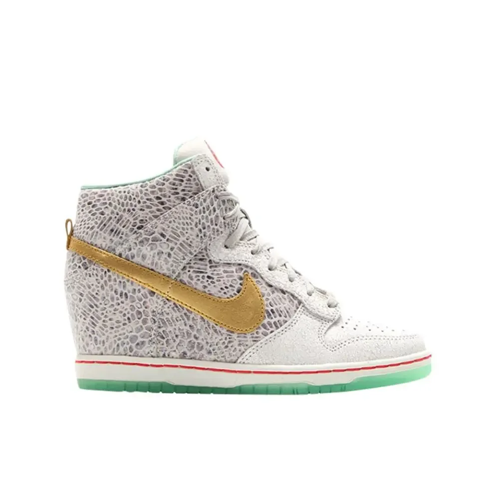 NEW Nike Dunk Sky Hi Wedge Sneakers 649464 001 Gold Year of the Horse Limited 7